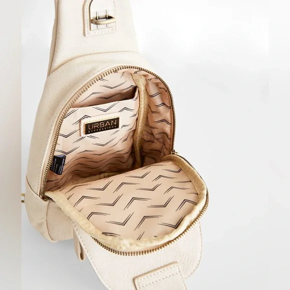 Urban Expressions | Textured Crossbody Sling Bag | Faux Leather | Adjustable - Picture 4 of 13